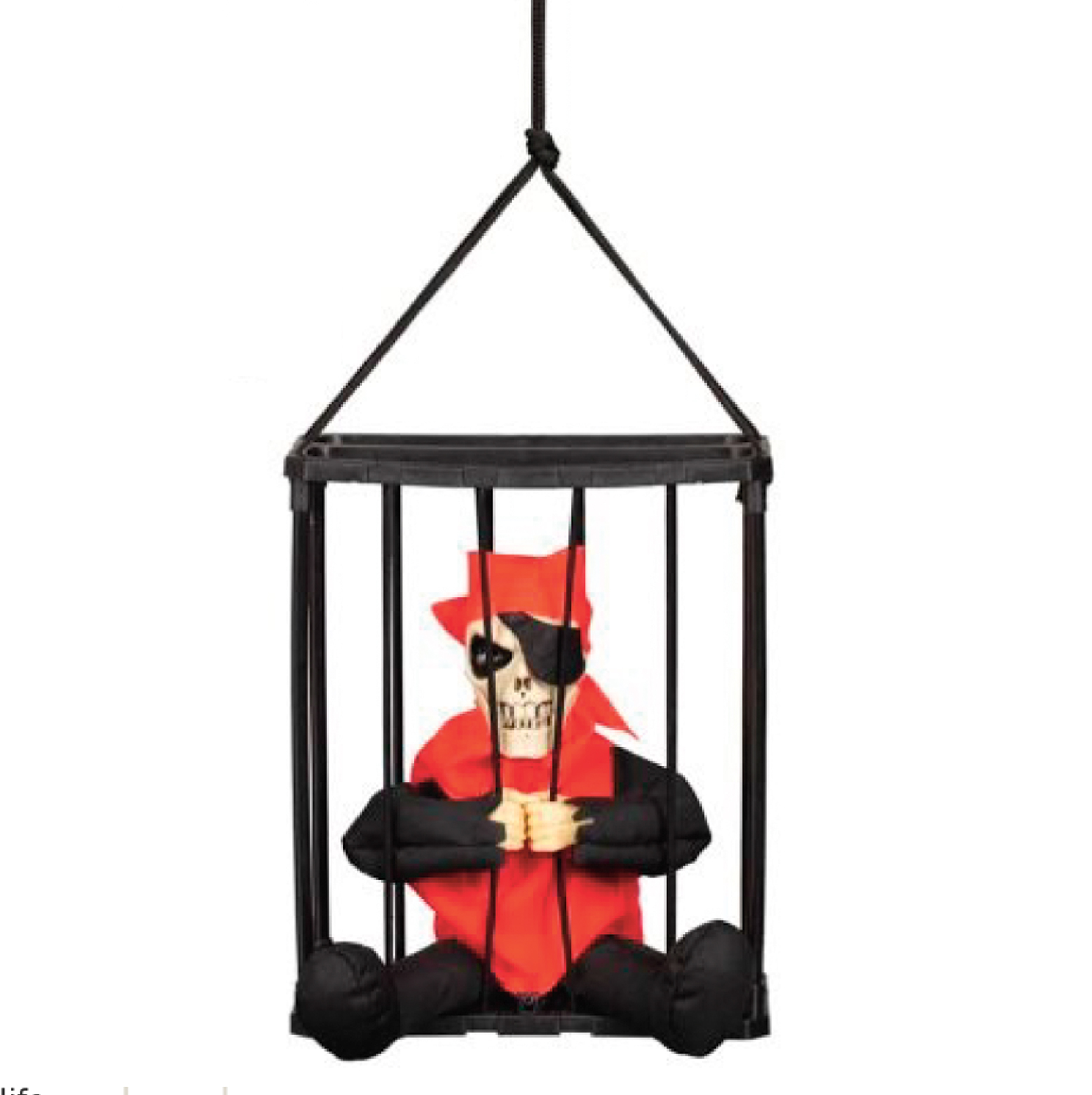 Halloween Piraten Skelett im Käfig animiert