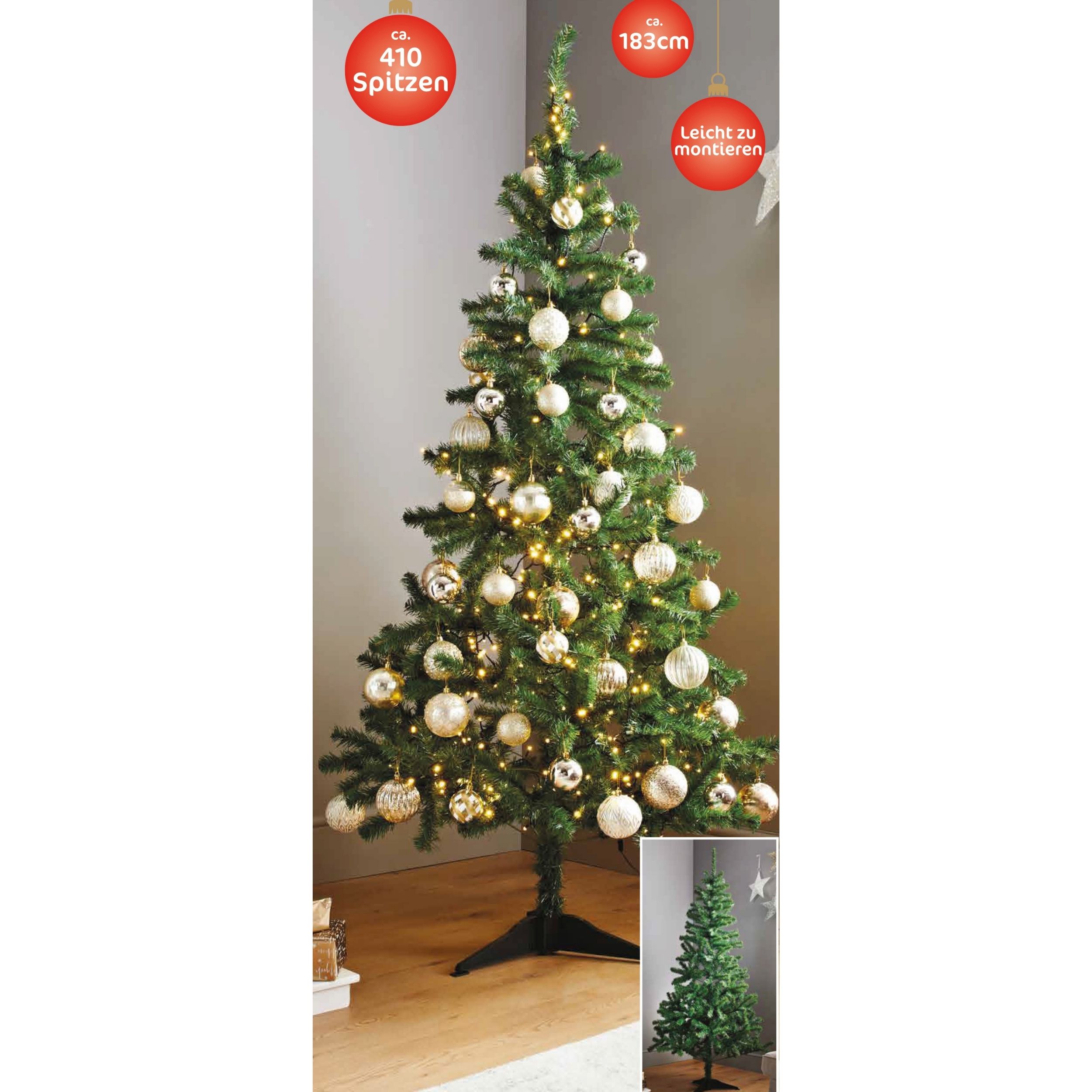 Deluxe Künstlicher Weihnachtsbaum H1,80 m