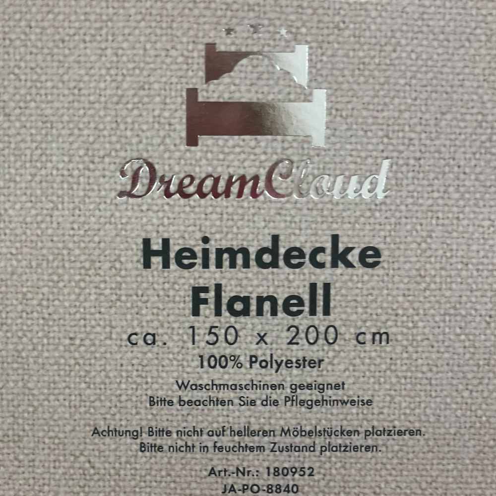 Heimdecke Flanell mint 150x200cm