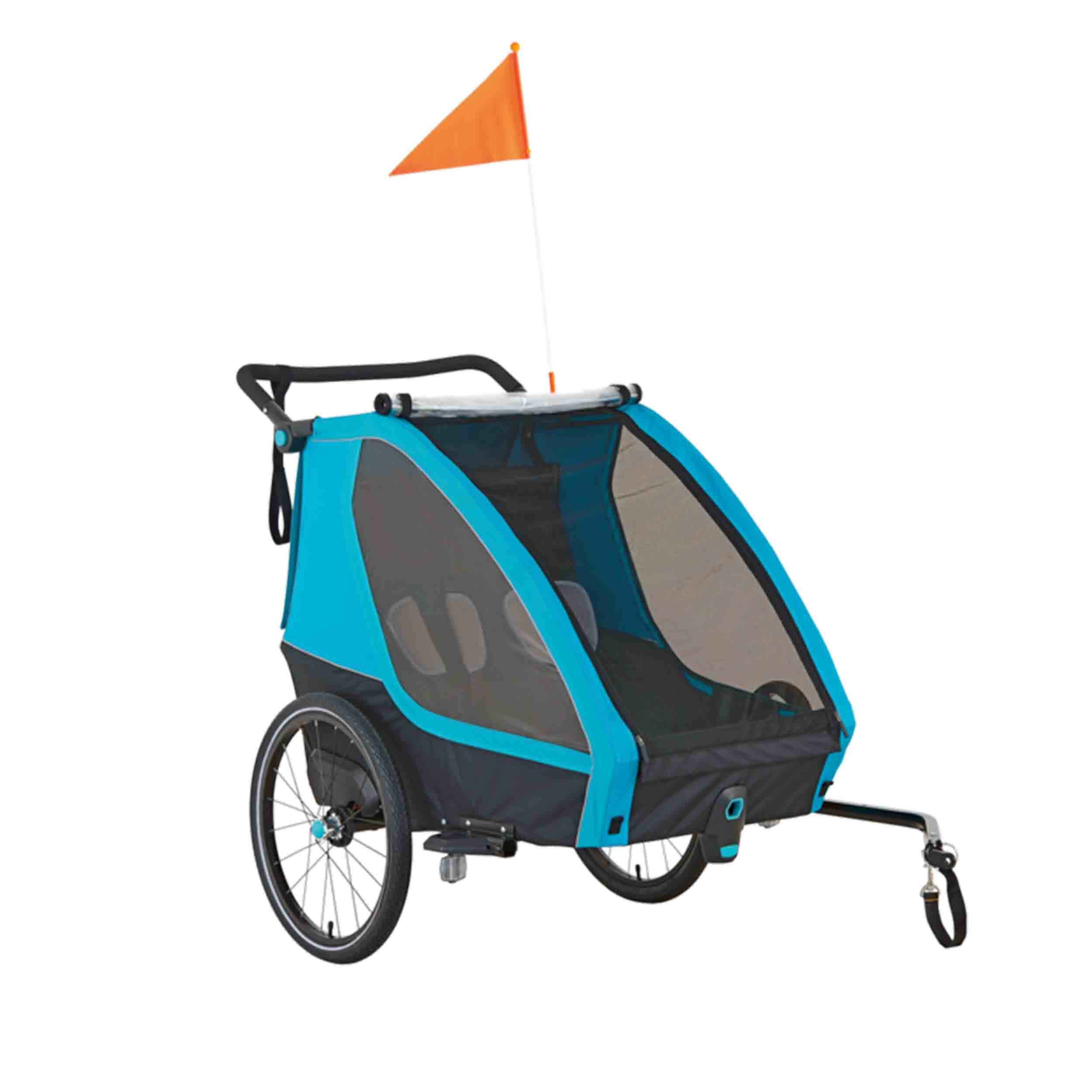 B-Ware-Kinder Fahrradanhänger - Mit Buggy- und Joggerfunktion für 1 oder 2 Kinder