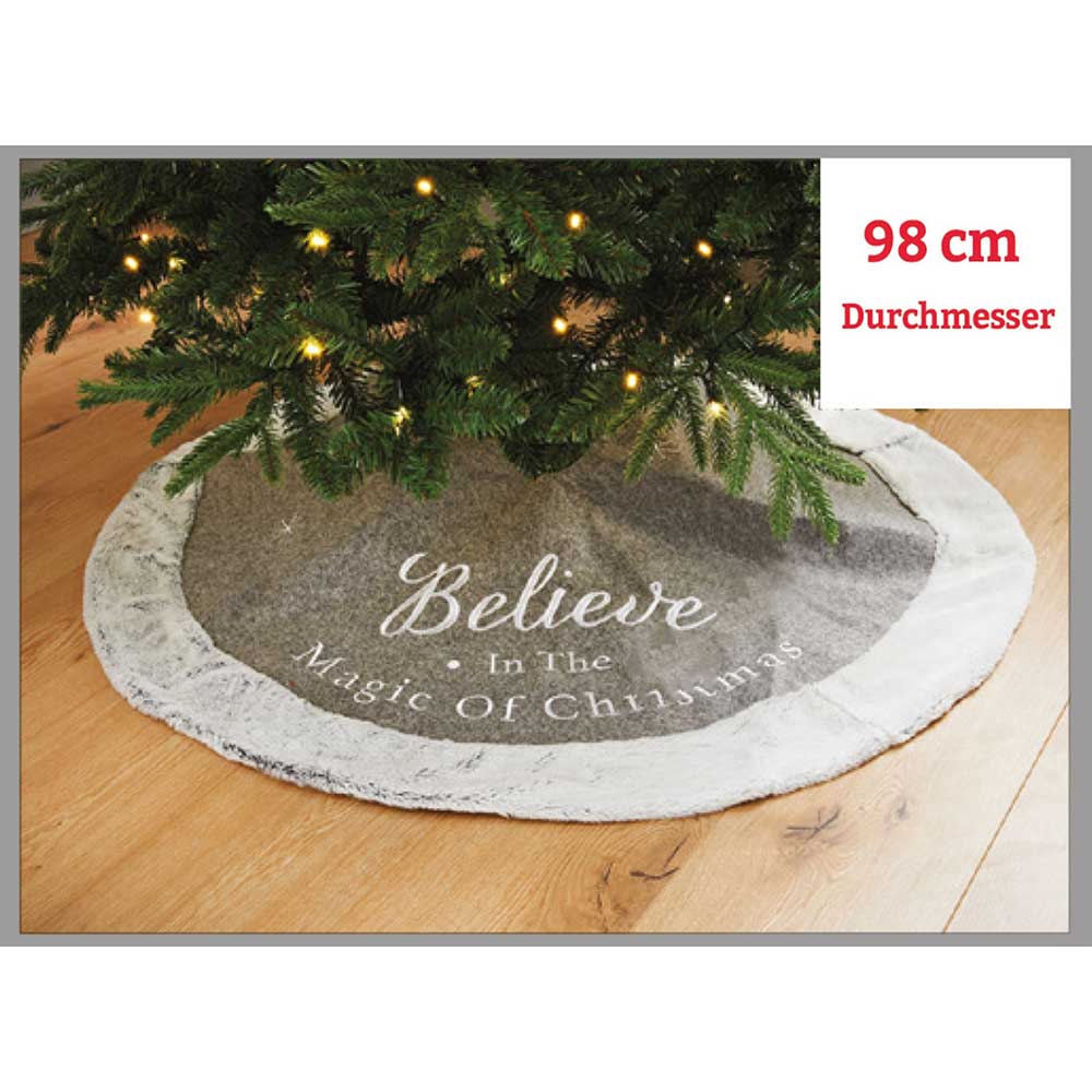Christbaumrock mit Fellrand "Believe in the M…