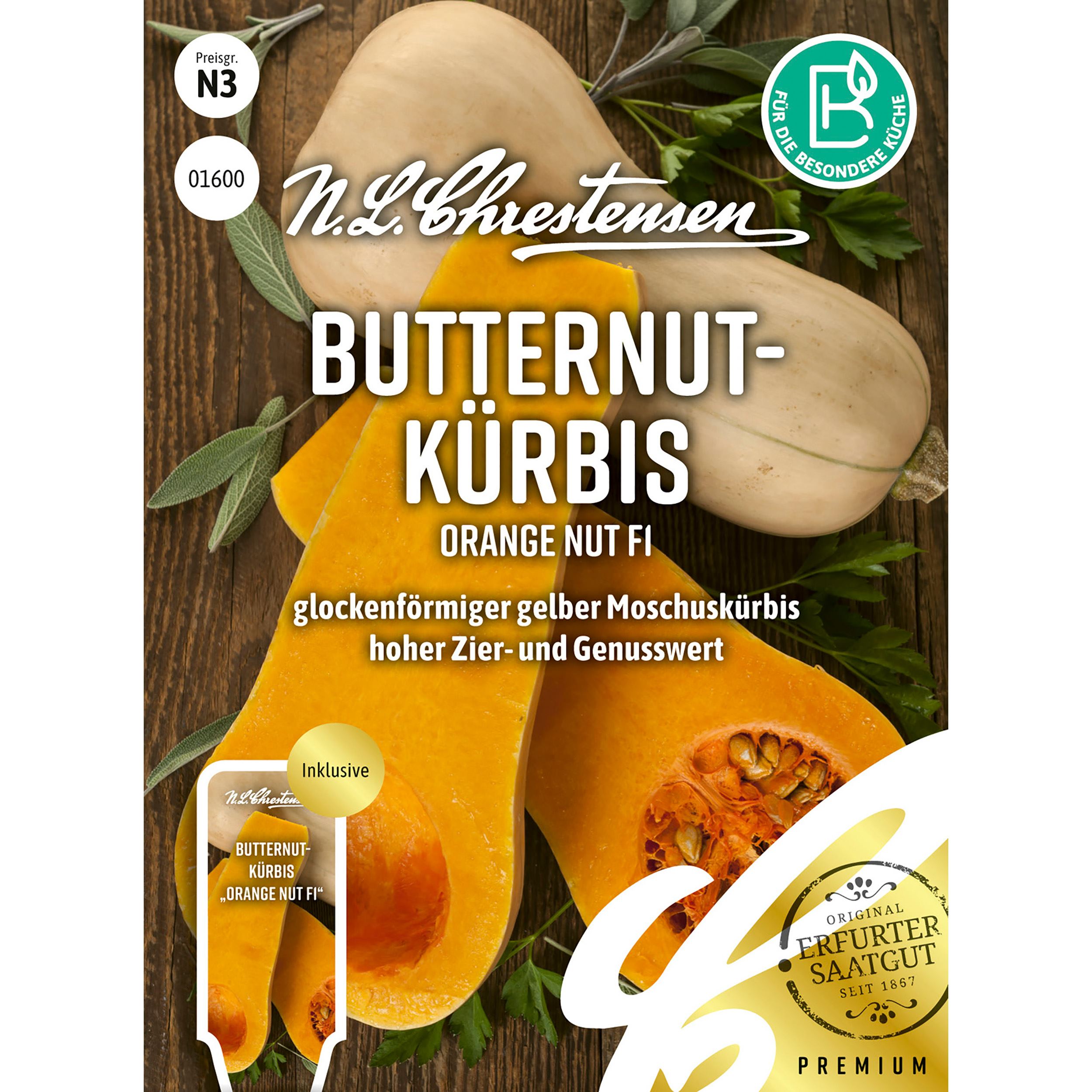 Butternutkürbis Orange Nut F1