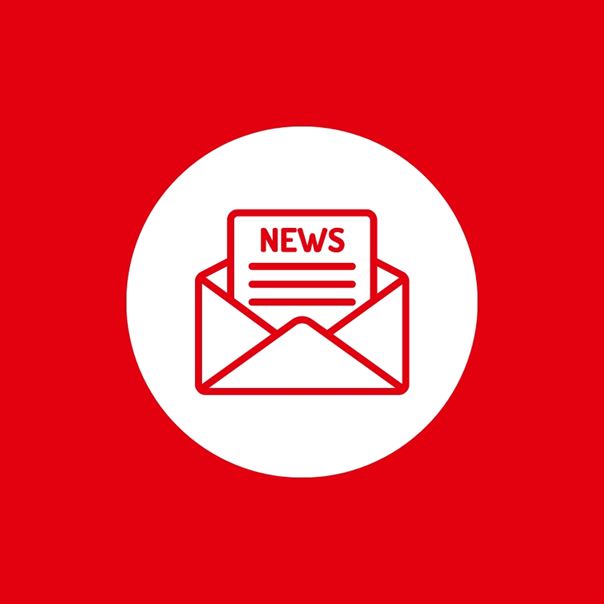 Das Jawoll Newsletter  Icon in weiß und rot