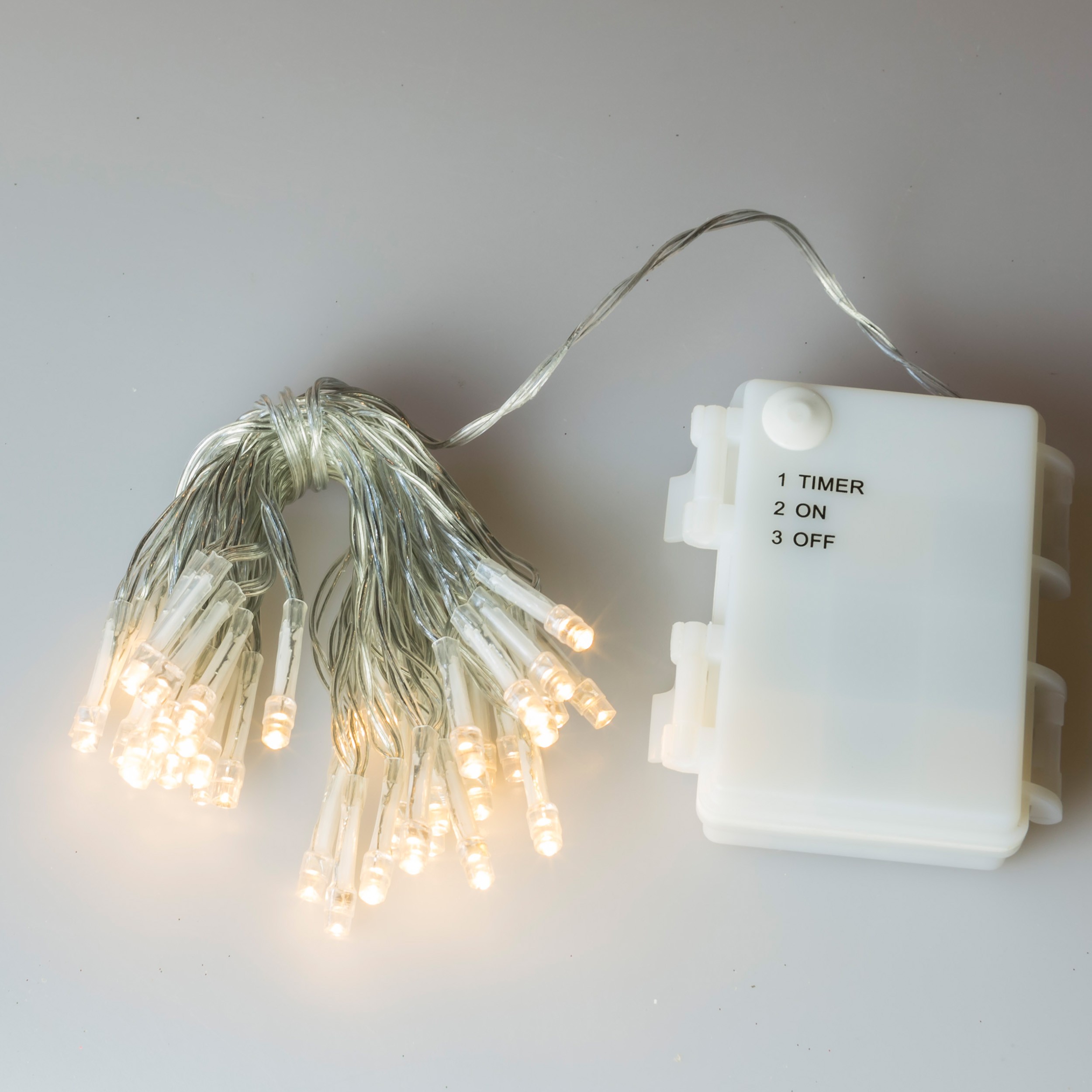 Lichterkette batteriebetrieben warmweiß Fairy Lights 20 - 40 LED 4m (40LED - Kabel transparent)