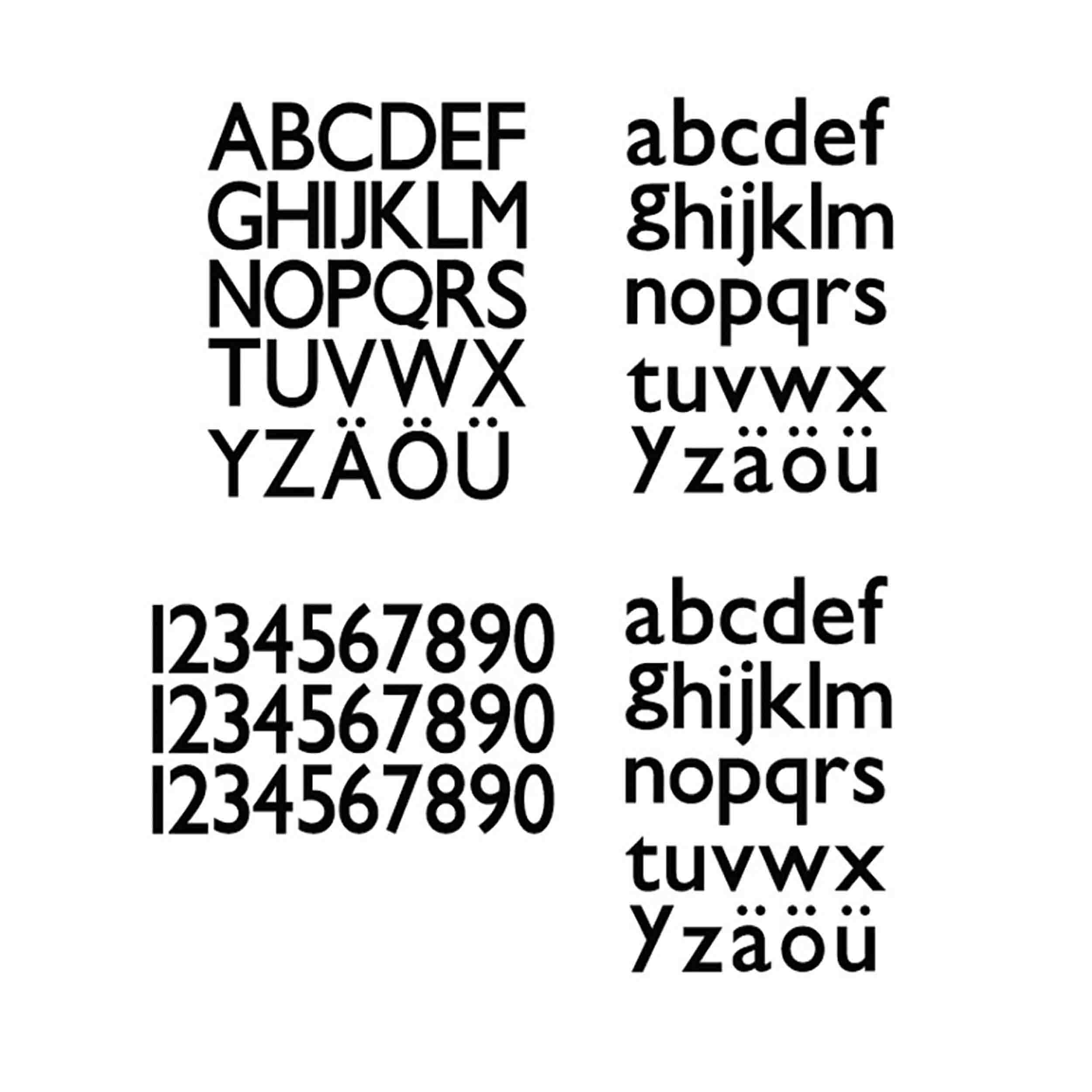 Gemusterter Premium Briefkasten schwarz mit Nummern und Buchstaben