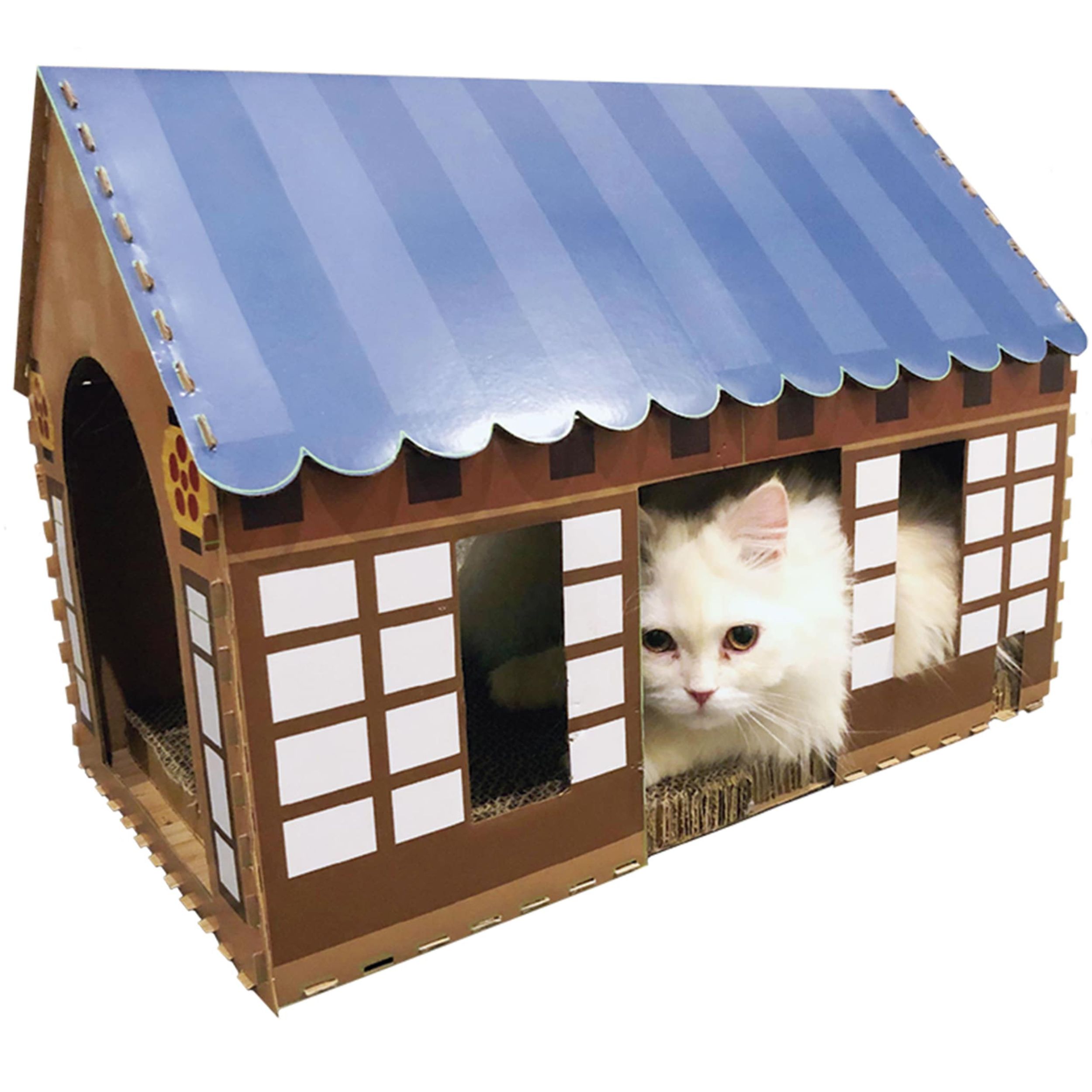 Katzenhaus aus Pappe 50 x 32 x 37,5 cm
